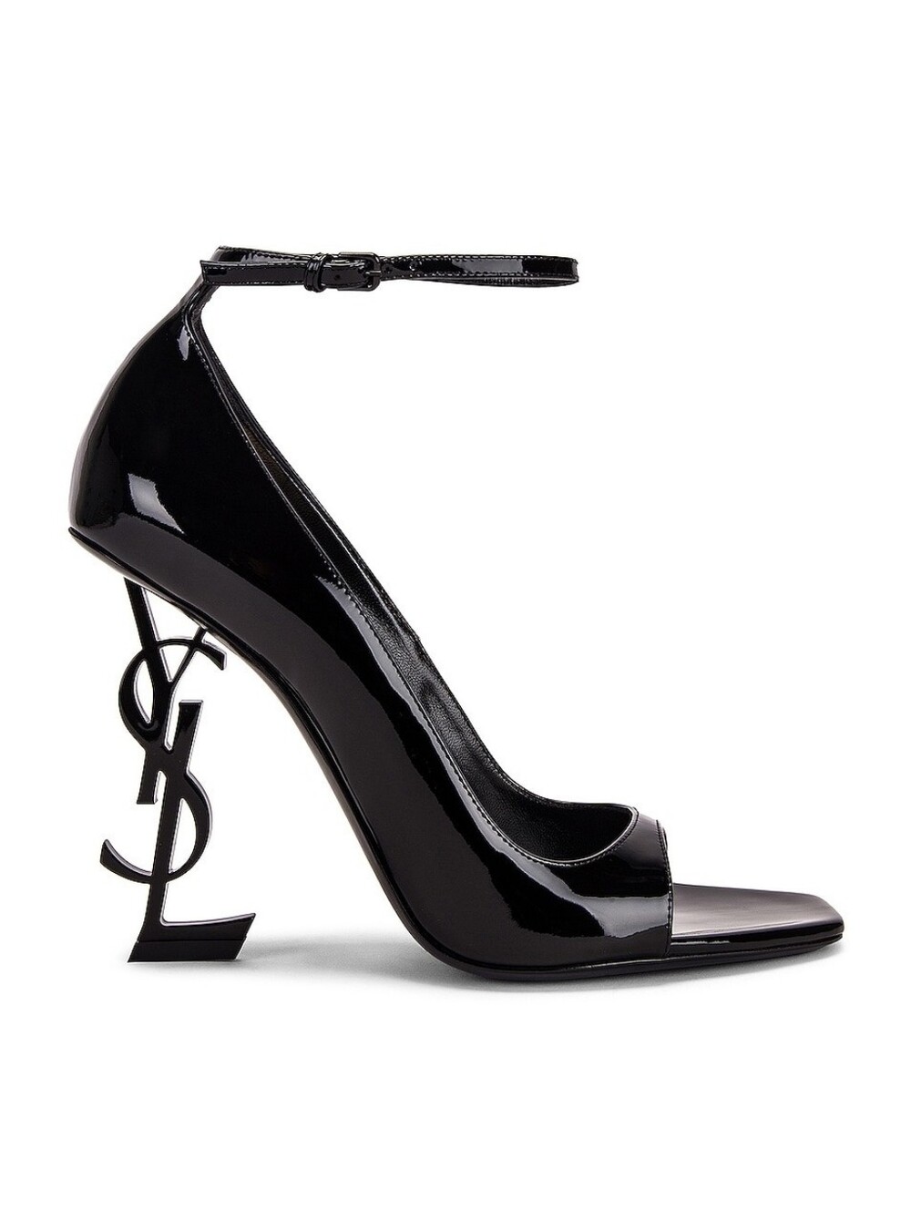 SAINT LAURENT Opyum 110 Open Toe Patent Leather Heels EU 40.5 US 10 Org $1,390